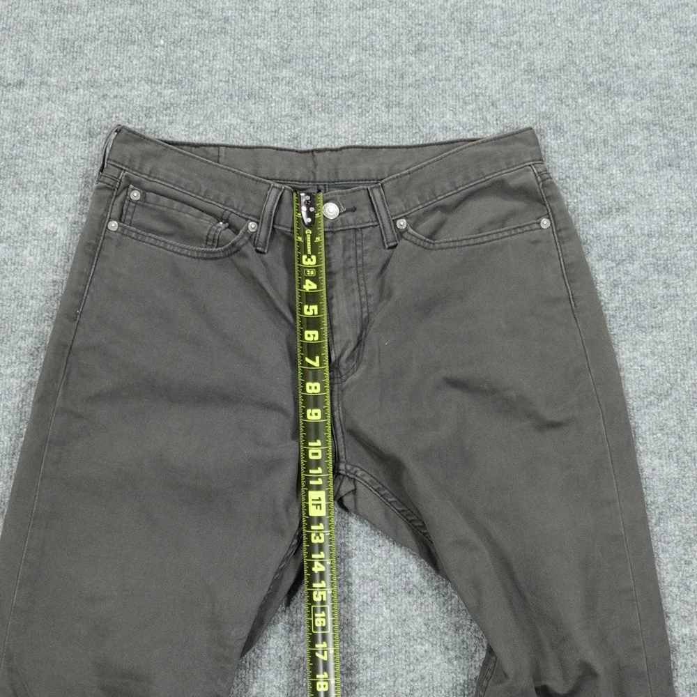 Levi's 514 Jeans Mens 34x30 Gray Straight Leg Cotton Twill Casual Classic